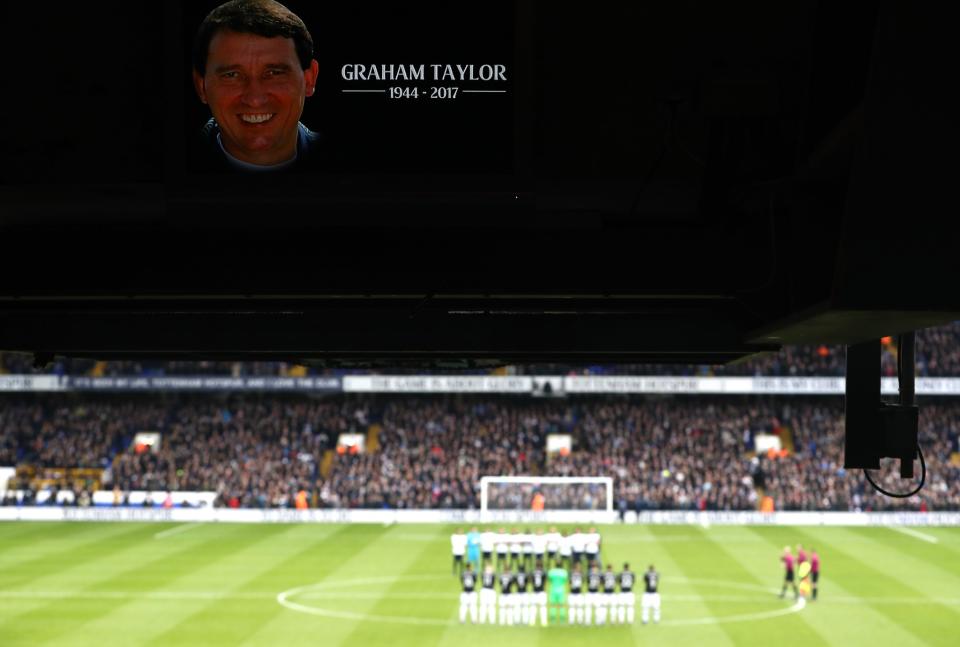 <p>White Hart Lane remembers Graham Taylor </p>