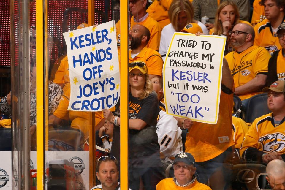 Predators fans take aim at Ryan Kesler