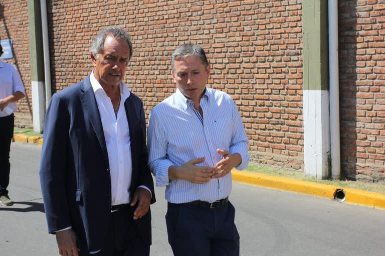 Daniel Scioli y Fernando Gray, intendente de Esteban Echeverría y crítico de Máximo Kirchner