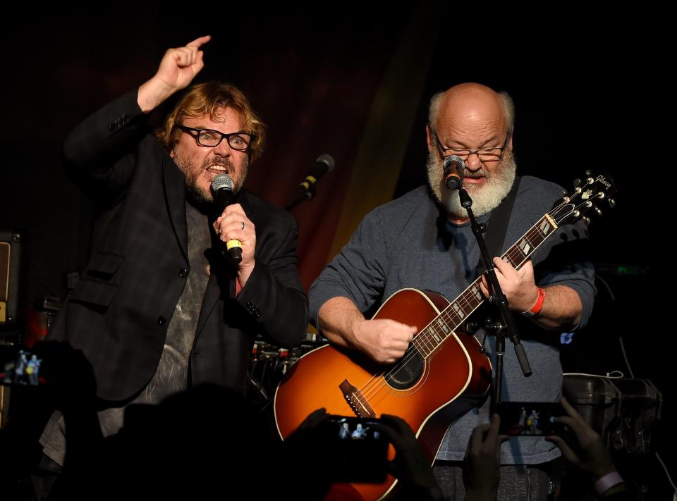 Musicians Jack Black and Kyle Gass of Tenacious D perform in 2017 in Los Angeles. In a statement provided to USA TODAY, the "School of Rock" actor said he was "blindsided" by Gass saying "don't miss Trump next time" on stage during their Tenacious D show on July 14, 2024. "I would never condone hate speech or encourage political violence in any form," Black said. "After much reflection, I no longer feel it is appropriate to continue the Tenacious D tour, and all future creative plans are on hold. I am grateful to the fans for their support and understanding."