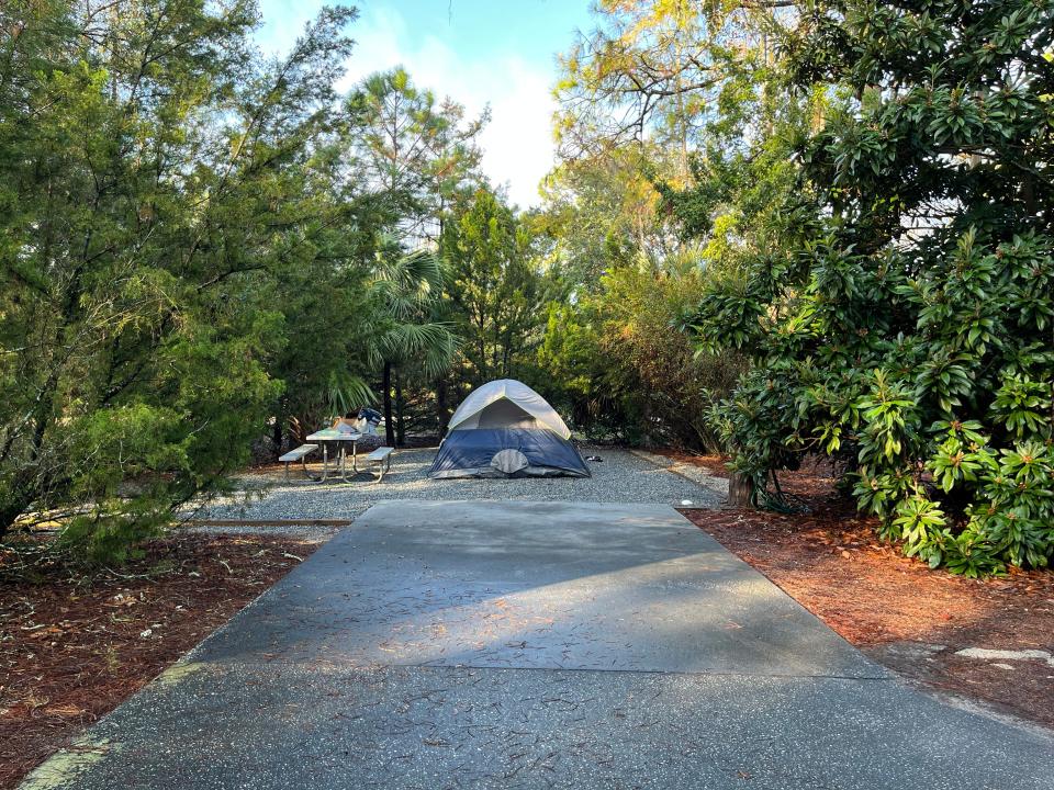 tent in the fort wilderness campgrounds