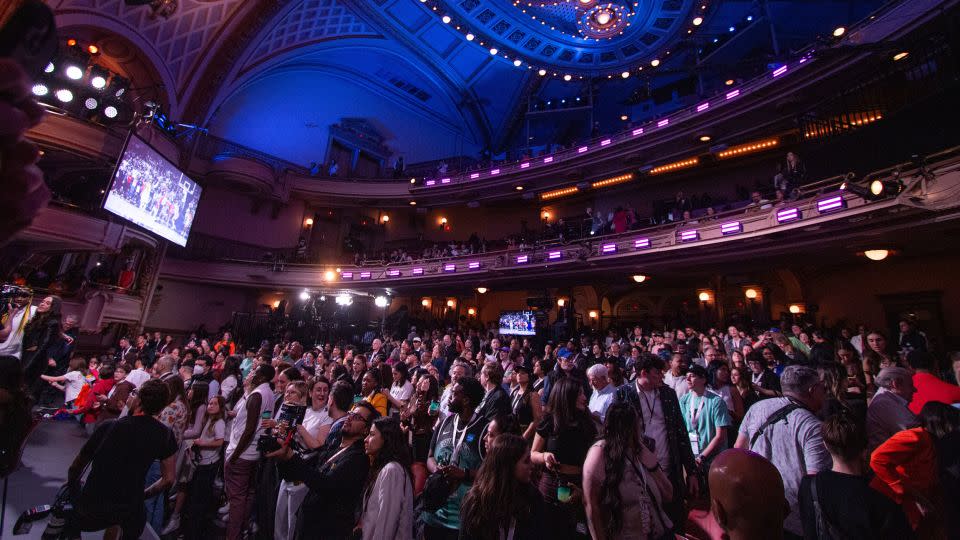 The WNBA Draft was held at the Brooklyn Academy of Music on April 15, 2024, in New York. - Cora Veltman/Sportico/Getty Images