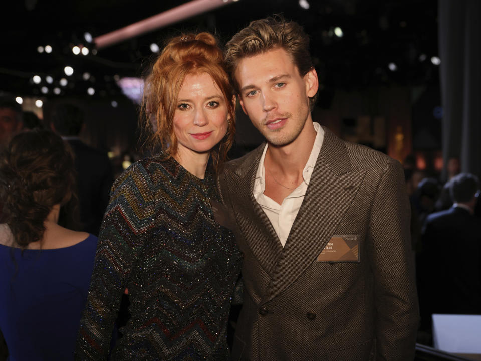 Odessa Rae, left, and Austin Butler attend the 95th Academy Awards Nominees Luncheon on Monday, Feb. 13, 2023, at the Beverly Hilton Hotel in Beverly Hills, Calif. (Photo by Willy Sanjuan/Invision/AP)