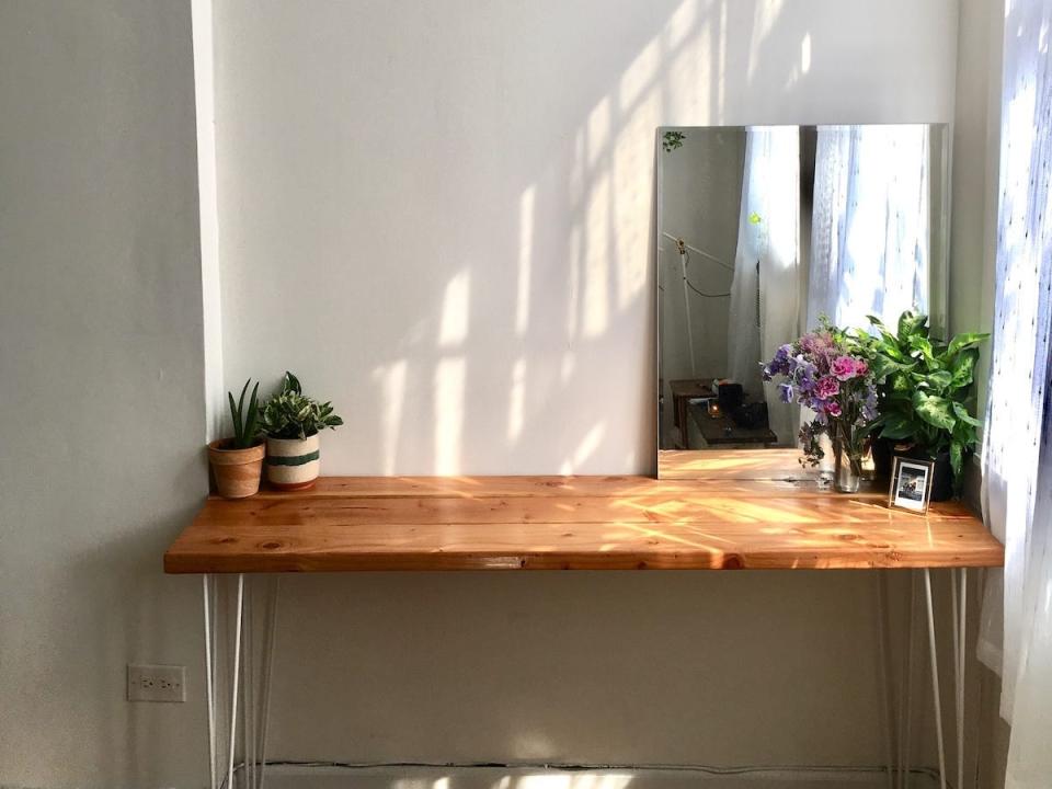 My desk in my NYC apartment.