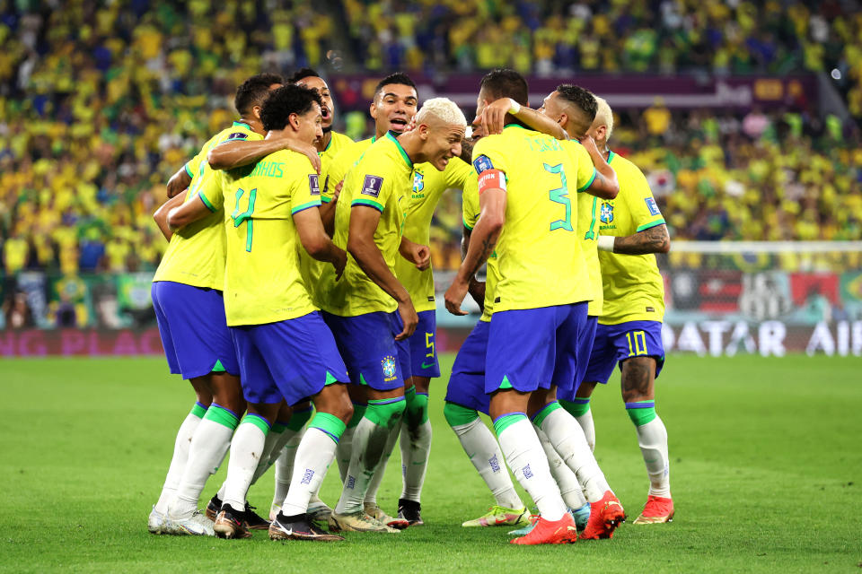 Richarlison hizo un gol memorable para confirmar la superioridad de Brasil sobre Corea del Sur. (Francois Nel/Getty Images)