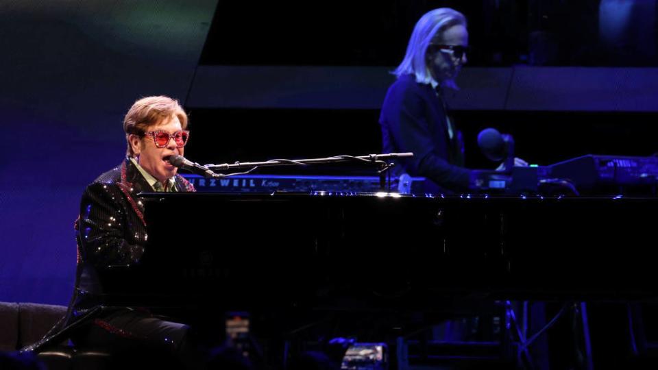 Sir Elton John Performs live on stage during his 