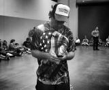 <p>A Trump supporter in a patriotic shirt at a campaign rally, July 6, Cincinnati, Ohio. (Photo: Holly Bailey/Yahoo News) </p>