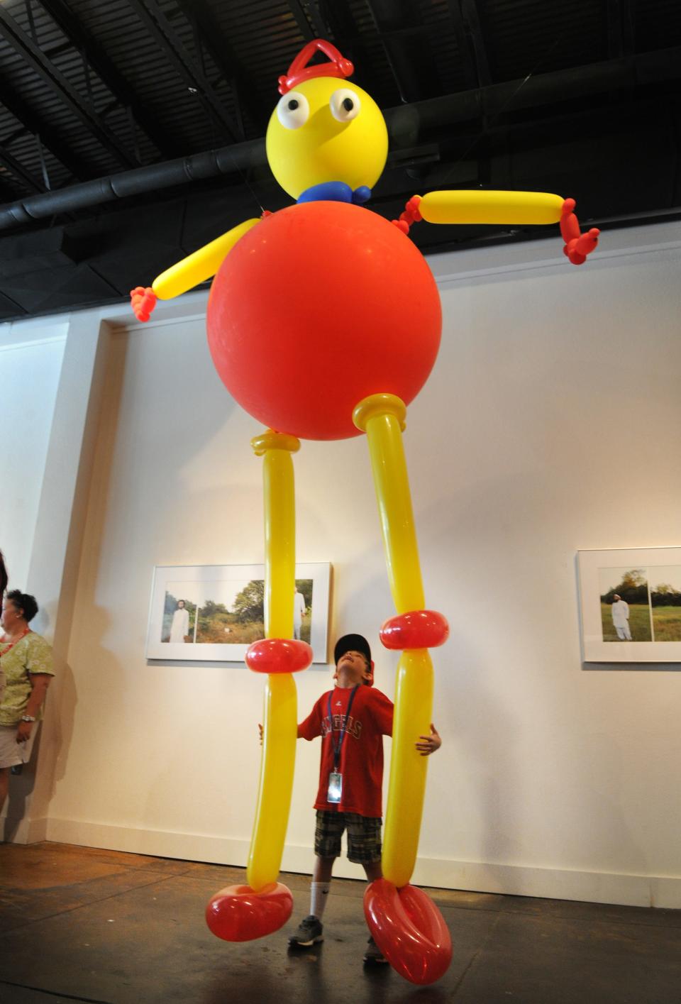 A giant Seymour, made out of balloons, during the Children's Art & Literacy Festival in 2013.
