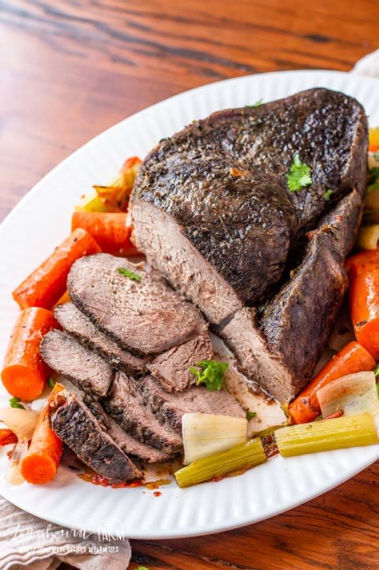 <p>Longbourn Farm</p><p>Learning how to make roast beef is easy and makes a delicious meal for any day of the week. Make it in the slow cooker or oven for a hands-free Thanksgiving dinner. </p><p><strong>Get the recipe: </strong><strong><a href="https://longbournfarm.com/how-to-make-roast-beef/" rel="nofollow noopener" target="_blank" data-ylk="slk:Slow Cooker Roast Beef;elm:context_link;itc:0;sec:content-canvas" class="link rapid-noclick-resp">Slow Cooker Roast Beef</a></strong></p>