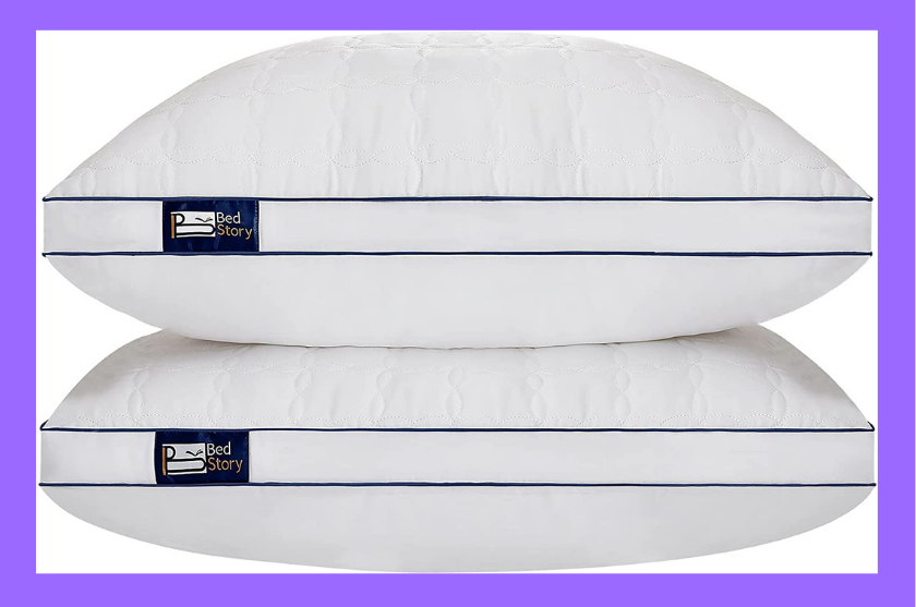 Rest easy on these comfy pillows. (Photo: Amazon)