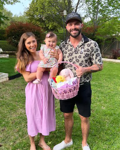 <p>April Marie/Instagram</p> April Marie Melohn and Cody Cooper with their daughter Mila.