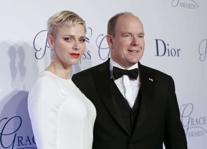 Prince Albert II of Monaco and Princess Charlene arrive on the red carpet at the 2016 Princess Grace awards gala at Cipriani 25 Broadway on October 24, 2016 in New York City. File Photo by John Angelillo/UPI