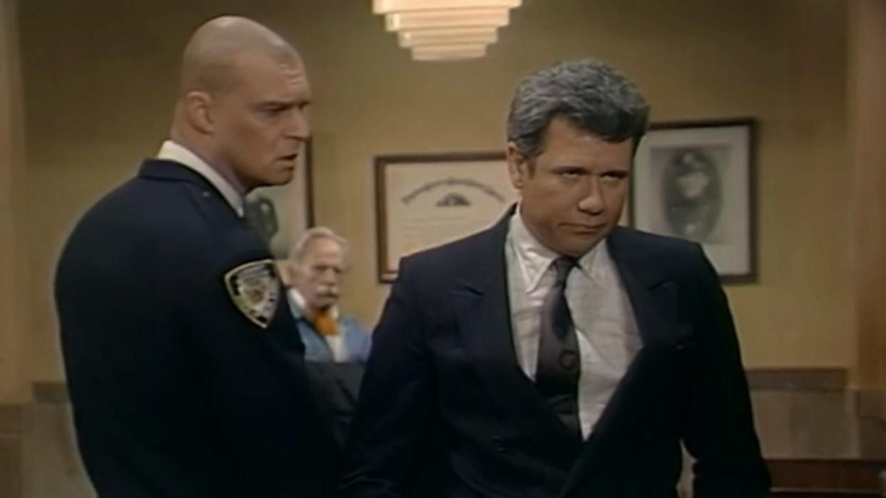  Richard Moll and John Larroquette on Night Court. 