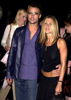 Brad Pitt and Jennifer Aniston at the Westwood premiere of Warner Brothers' Rock Star
