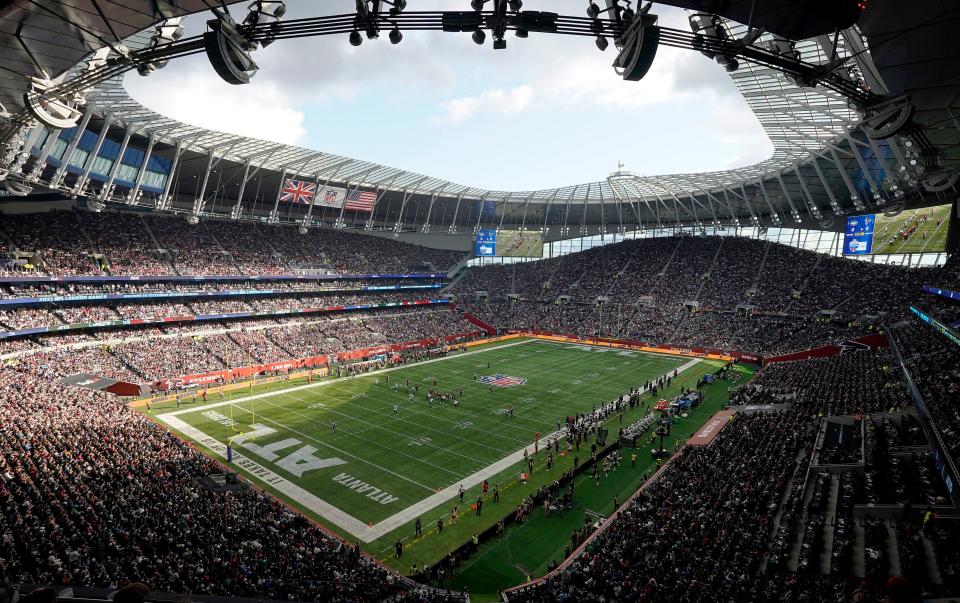 The New York Jets took on the Atlanta Falcons in a game at Tottenham Hotspur Stadium in London last season. The Green Bay Packers will play the New York Giants at that stadium on Sunday.