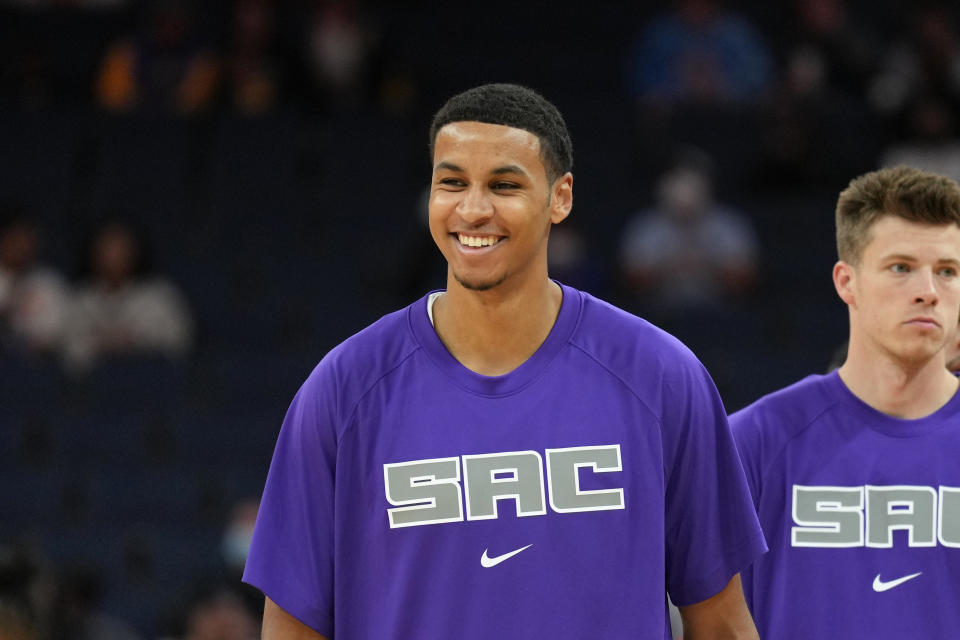 Sacramento Kings forward Keegan Murray (13) before the game against the Miami Heat at the California Summer League at Chase Center. 