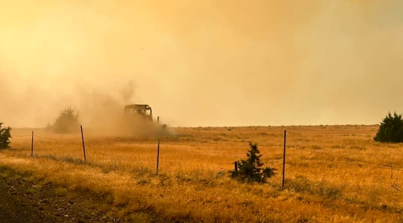 The Lone Rock Fire in Gilliam County, July 14, 2024 (Gilliam County Sheriff's Office)