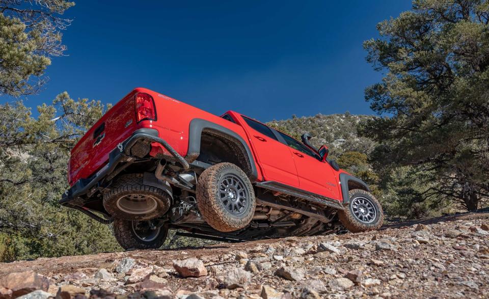 <p>As with the standard ZR2, Chevrolet will sell you a spare-tire mount for the Colorado's cargo box if you're worried about damaging the spare on the trails. It just severely limits the bed's usefulness. </p>