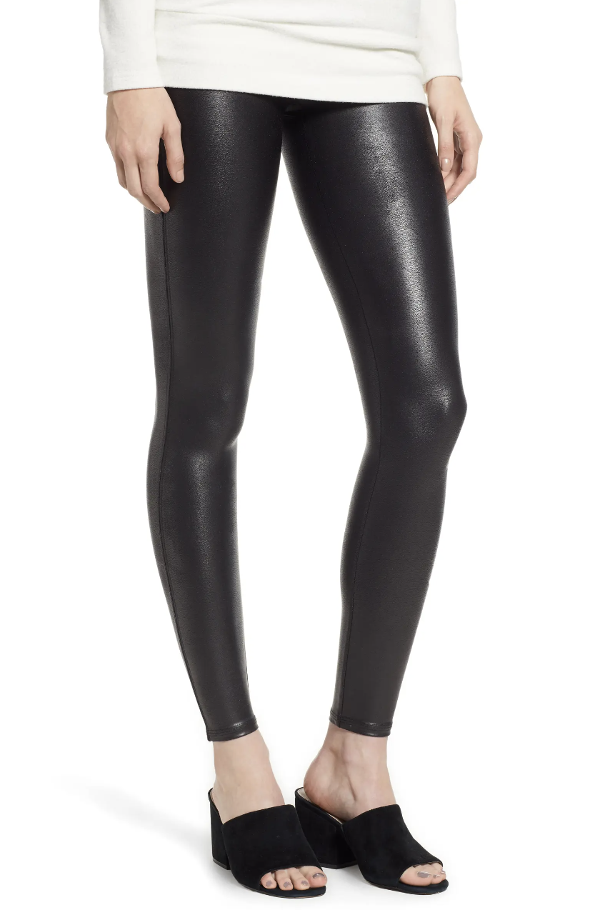 3) Faux Leather Leggings