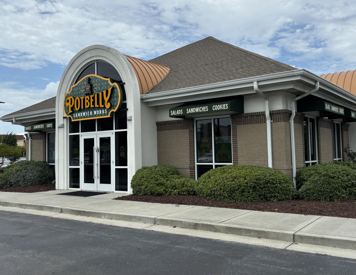 A second Potbelly sandwich shop location opens in Wilmington, N.C. at 6818 Parker Farm Drive on July 19, 2024.