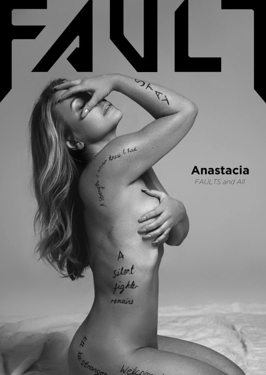 Anastacia has posed nude to reveal her mastectomy scars for the very first time [Photo: Andres De Lara for Fault magazine]