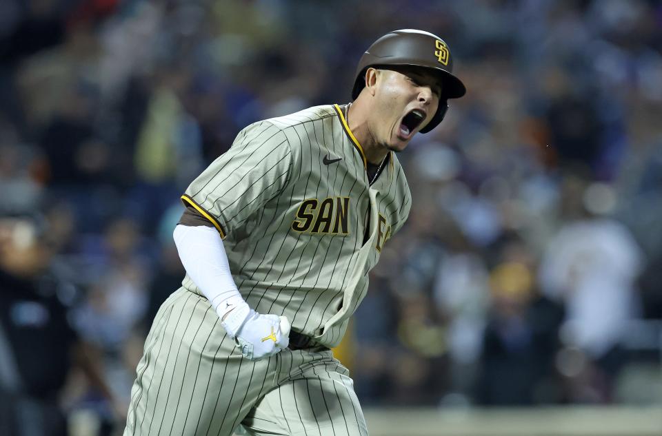 Manny Machado, who was a member of the Dodgers team that advanced to the 2018 World Series, helped the Padres win their wild-card series against the Mets.