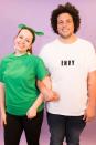 <p>We're suckers for an adorable, <a href="https://www.goodhousekeeping.com/holidays/halloween-ideas/g3848/pun-halloween-costume-ideas/" rel="nofollow noopener" target="_blank" data-ylk="slk:punny couples Halloween costume;elm:context_link;itc:0;sec:content-canvas" class="link ">punny couples Halloween costume</a>. With a green and white shirt, you're just four letters away from one of the best (not to mention, easiest) costumes ever. </p>