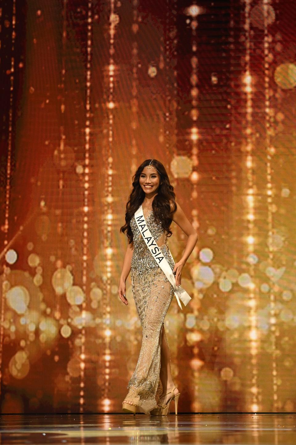 Miss Malaysia competes in the 71st annual Miss Universe pageant.
