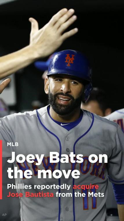 Report: Mets send OF Jose Bautista to Phillies