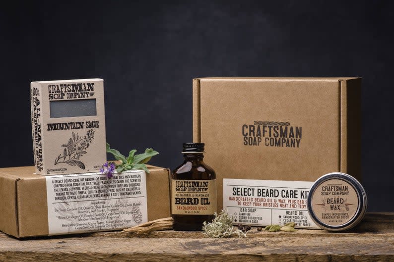 <p><a href="https://clicks.trx-hub.com/xid/hearstcorp_9eb67_tpw?q=https%3A%2F%2Fwww.etsy.com%2Flisting%2F572443741%2Fselect-beard-care-kit-beard-oil-wax-and&p=https%3A%2F%2Fwww.thepioneerwoman.com%2Fholidays-celebrations%2Fgifts%2Fg32814177%2Fgifts-for-dad%2F&utmSource=yahoo-us&utmCampaign=3208&utmMedium=syn" rel="nofollow noopener" target="_blank" data-ylk="slk:Shop Now;elm:context_link;itc:0;sec:content-canvas" class="link ">Shop Now</a></p><p>Beard Care Kit</p><p>etsy.com</p><p>$43.95</p><span class="copyright">Etsy</span>