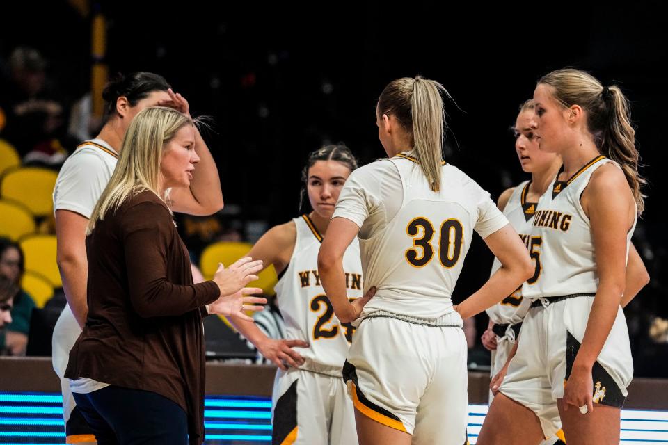 Wyoming head coach and Springfield native Heather Ezell has led the Cowgirls to a 20-9 record her first season.