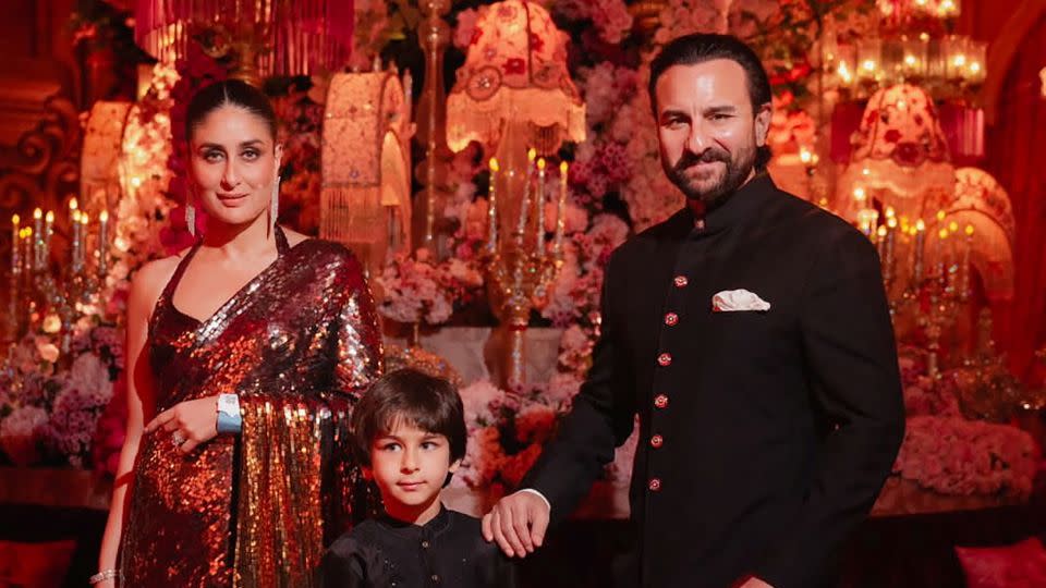 Actor Saif Ali Khan, his wife, actor Kareena Kapoor Khan, and their son Taimur Ali. - Reliance Industries/Handout/Reuters