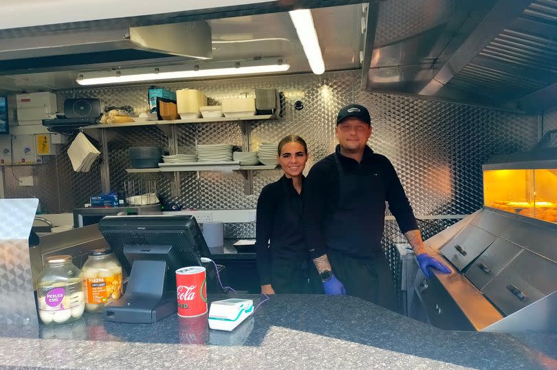 Shannon Stephens and Aaron Baxter are ready to serve up tasty fish and chips at the new foodie spot