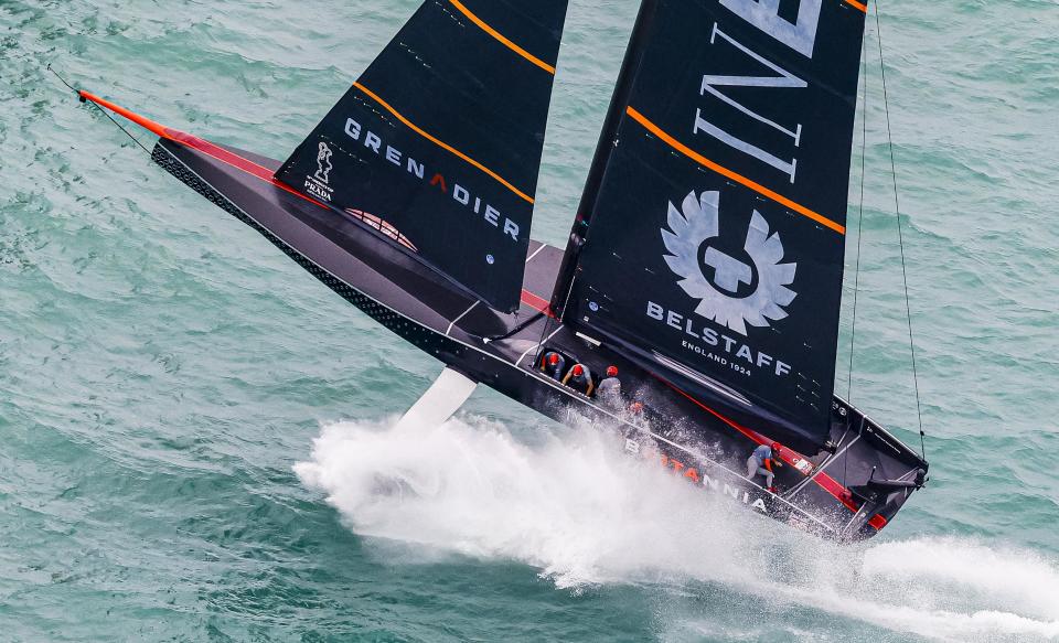 Sir Ben Ainslie nearly suffered a start line wipeout as his America's Cup challenge sustained another blow in Auckland © COR 36 | Studio Borlenghi