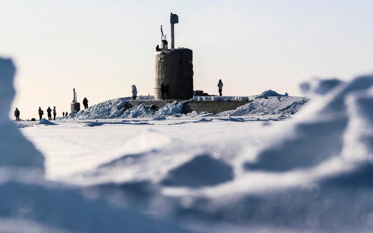 Royal Navy submarine HMS Trenchant breaks through ice in the North Pole - PO Arron Hoare/Royal Navy FRPU