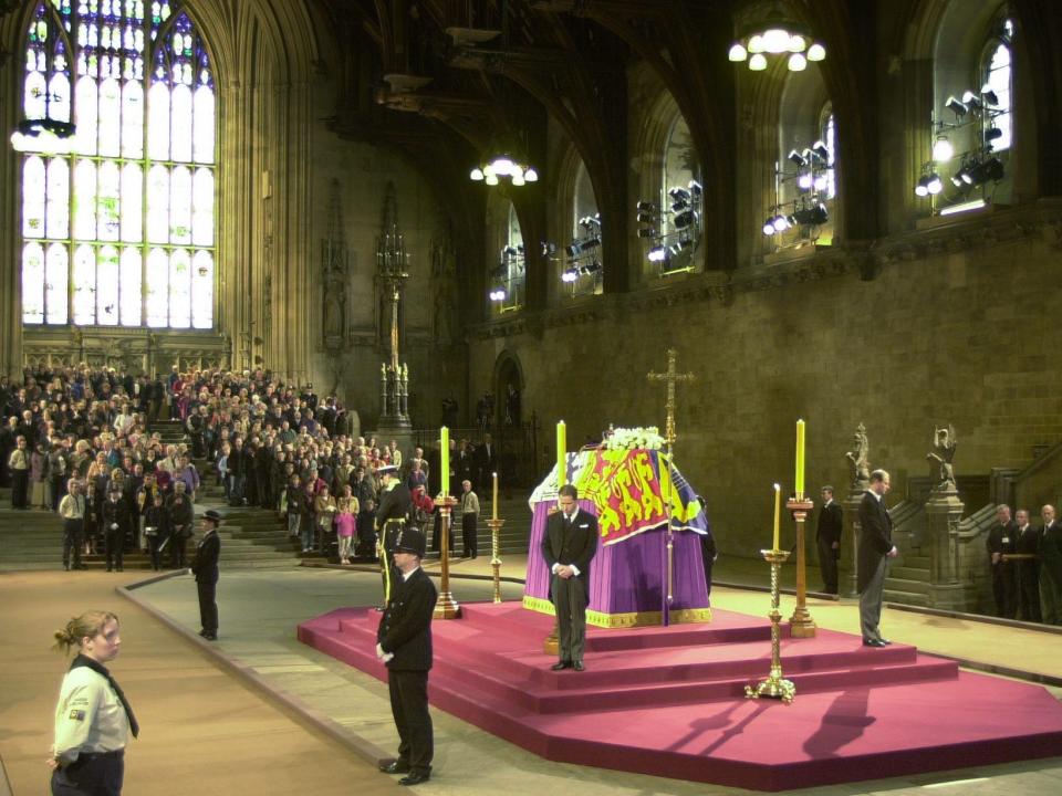 The Vigil of the Princes at Queen Elizabeth, The Queen Mother's funeral.