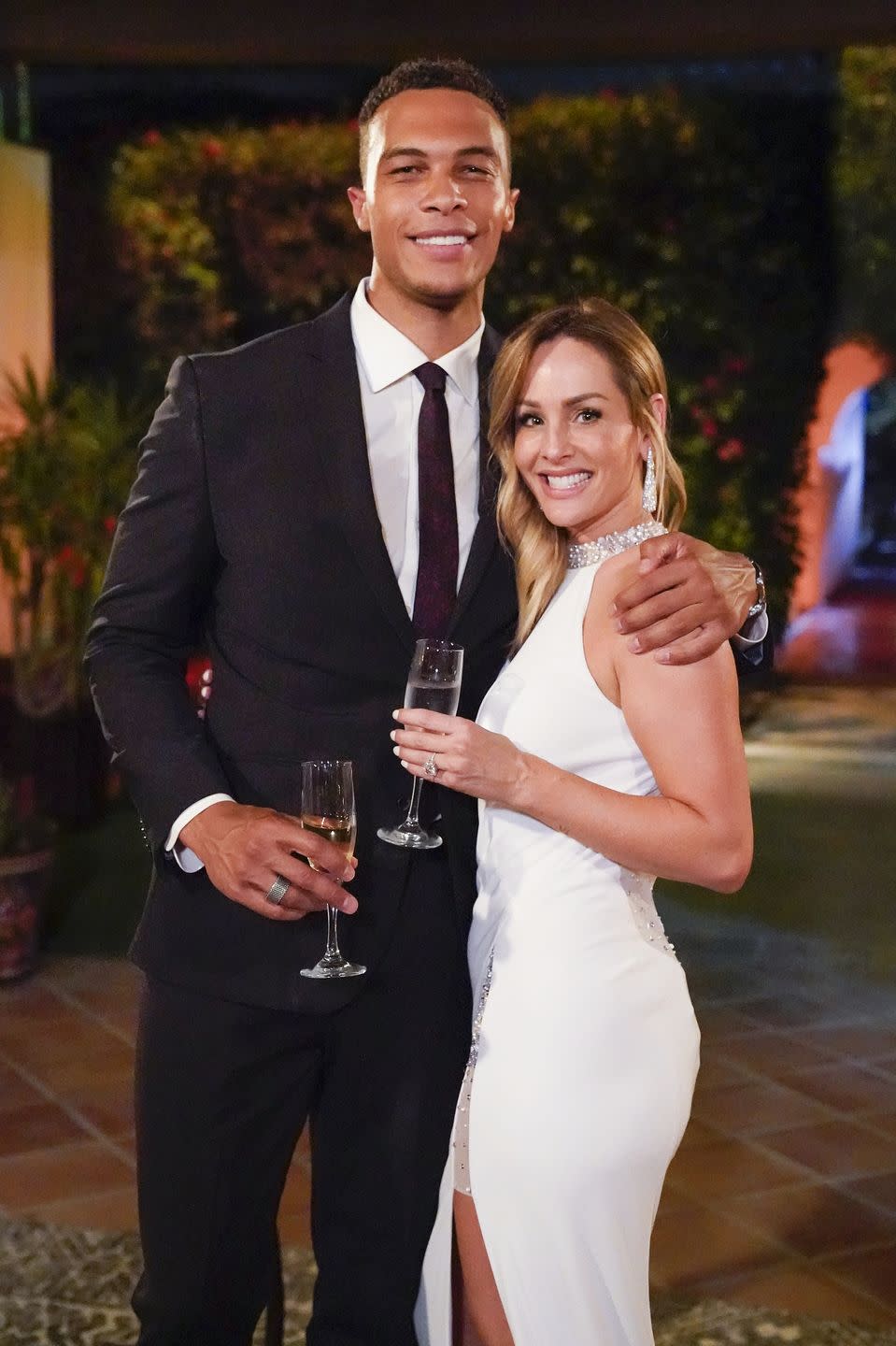 <p>The gorgeous model got down on one knee at the beginning of the current plot-twist of a season of the<em> Bachelorette</em> with a 4.5-carat Neil Lane sparkler. The ring, according to <em><a href="https://people.com/style/see-bachelorett-clare-crawley-huge-engagement-ring-dale-moss-proposal/" rel="nofollow noopener" target="_blank" data-ylk="slk:People;elm:context_link;itc:0;sec:content-canvas" class="link ">People</a></em>, the middle stone is a massive radiant-cut diamond with two shield-shaped diamonds on either side. Oh, did I mention that there are also 145 smaller round diamonds on the ring and band?</p><p>This latest <em>Bach</em> proposal even had Neil scrambling. "It was a miracle we got it done!" he told <em>People. </em>"Nothing was regular this season but I think it all worked—it was an exciting hullabaloo but really everyone was just rooting for Clare and her love story."</p>