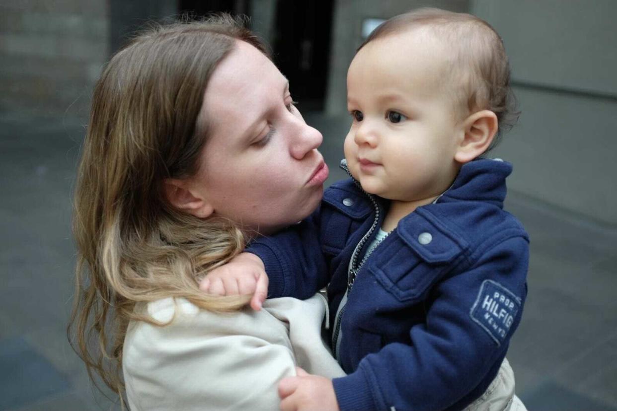 <p>Sarah Copland with her son, Isaac, who was killed in the Beirut explosion six months ago</p> (Sarah Copland)