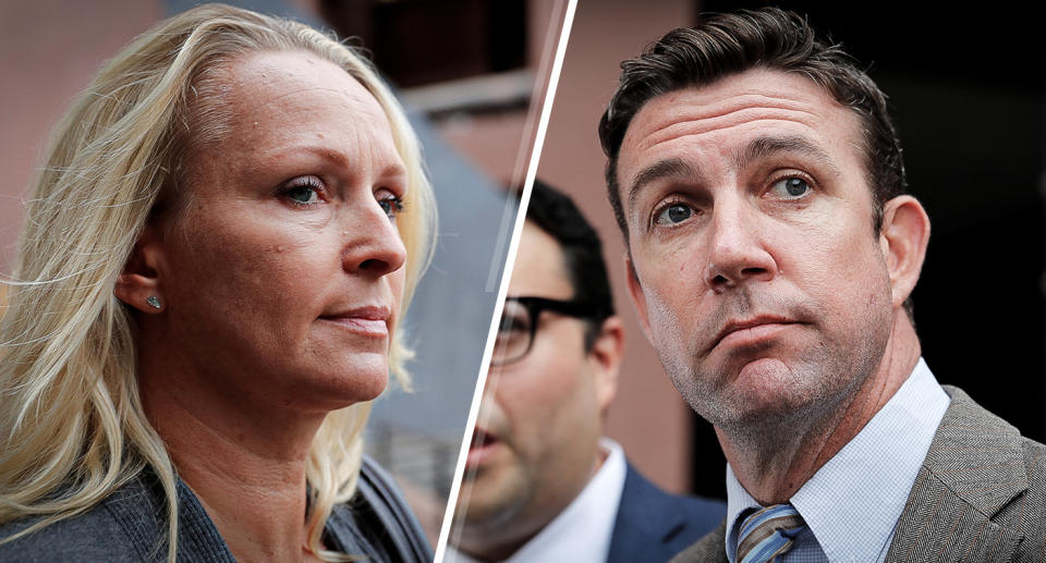 Margaret Hunter, wife of Rep. Duncan Hunter, R-Calif., leaves federal court in San Diego on Sept. 24, 2018. (Photo: Mike Blake/Reuters)