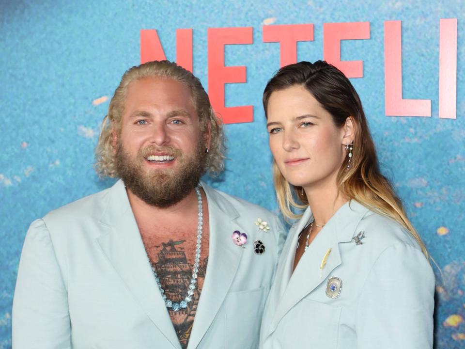 Jonah Hill and Sarah Brady in 2021 (Getty)