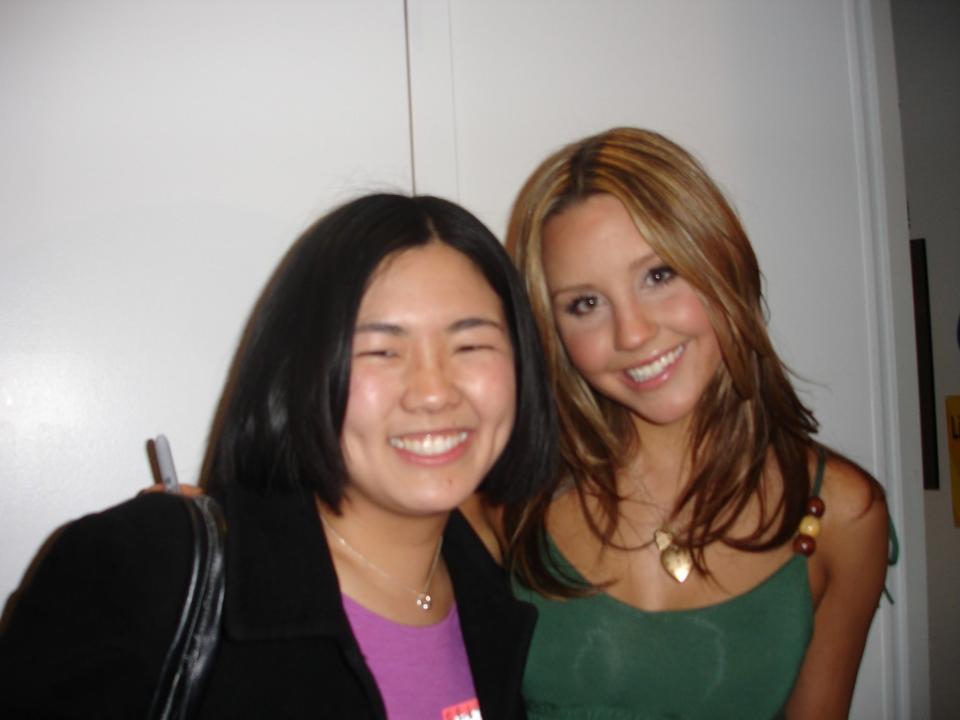 Author Rachel Chang with Amanda Bynes in the early 2000s