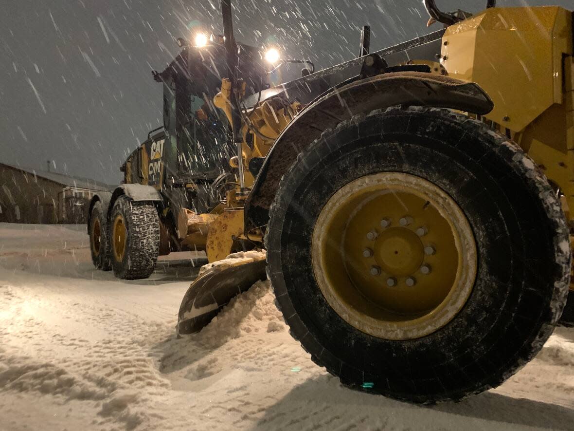 Edmonton doesn't charge contractors or private citizens to dump snow and ice at any of its four active snow storage sites. (David Bajer/CBC - image credit)