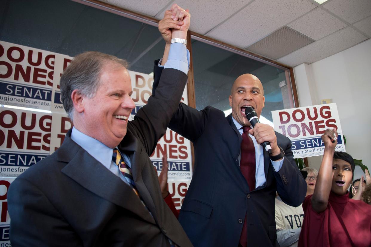 Cory Booker with Doug Jones