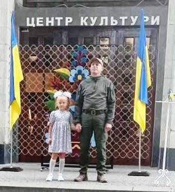 Every Sept. 1 in Ukraine, schools and towns have a special ceremony celebrating the start of the school year. Usually a first-grader leads the procession. In 2022 in Pereyaslov, a Ukraine military "defender" took the student's hand and lead the procession with her.