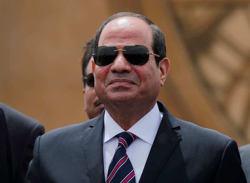 FILE PHOTO: Egyptian President Abdel Fattah al-Sisi attends the opening ceremony of floating bridges and tunnel projects executed under the Suez Canal in Ismailia