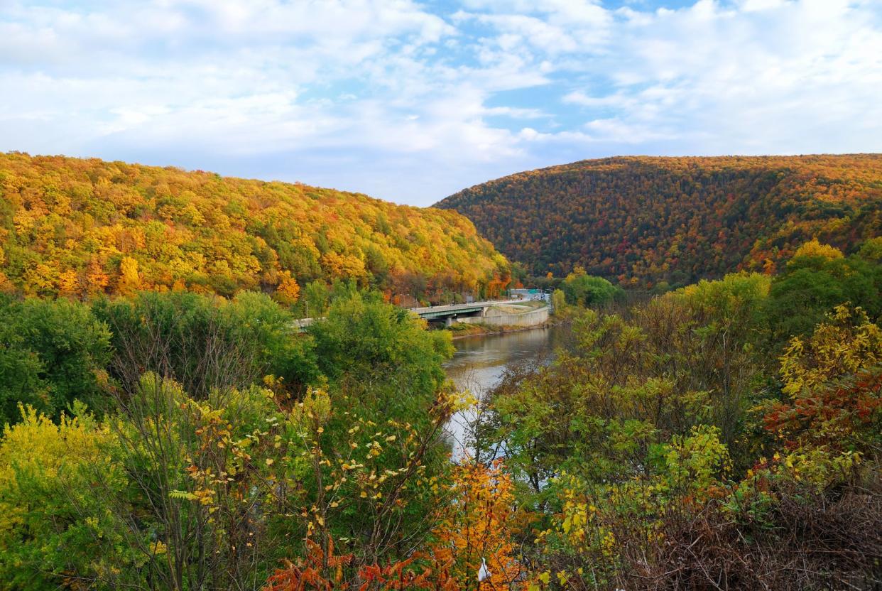 Delaware Water Gap, The Poconos Mountains, Pennsylvania, During Autumn