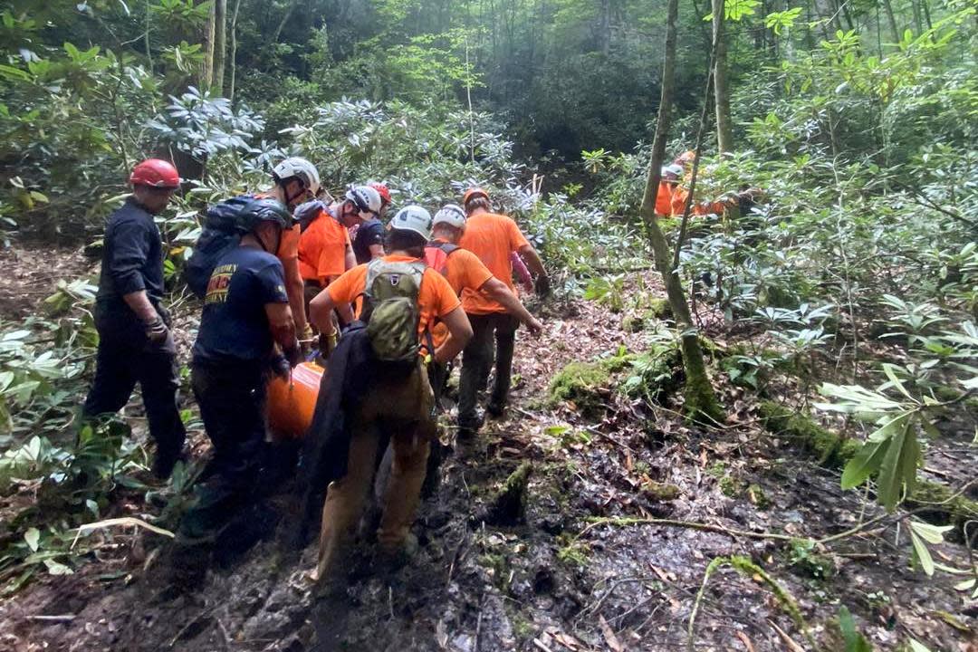 <span>Members of Wolfe County Search and Rescue conduct a mission to find Scott Hern.</span><span>Photograph: Wolfe County Search & Rescue Team</span>