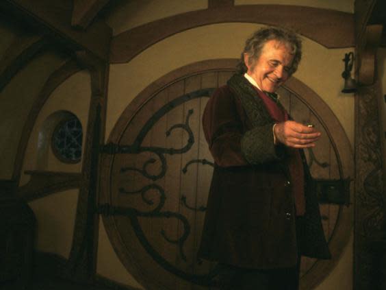 Holm as Bilbo Baggins in ‘The Lord of the Rings: The Fellowship of the Ring’ (Moviestore/Rex)