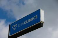 The signage of EHA clinics is seen in Abuja