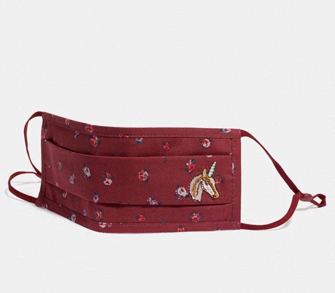 Uni Face Mask With Mini Vintage Rose Print. Image via Coach,